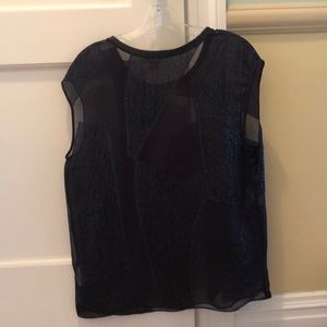 Helmet Lang sheer, sparkly top